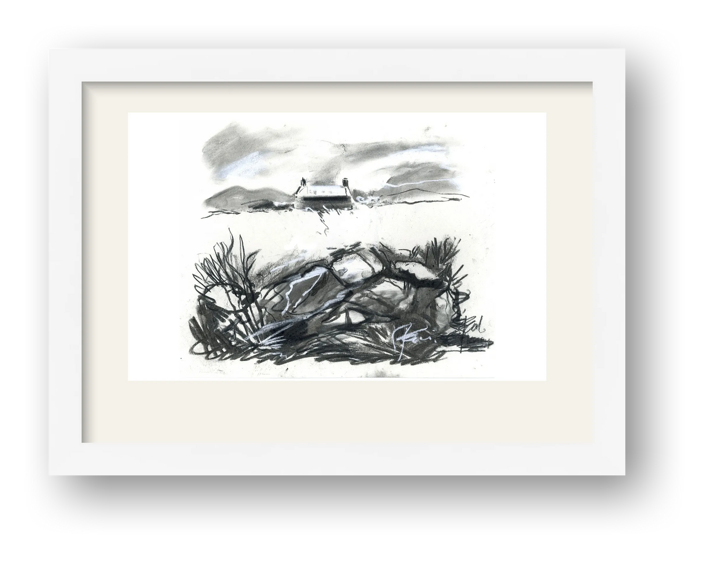 Orkney Cottage Wall — framed