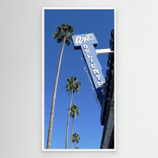 Colourful art prints: LA Signs, sheds, photographs, drawings.