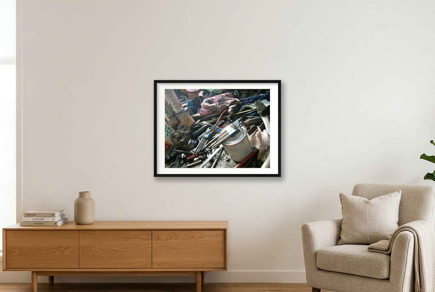 Lathe stuff — 80×60cm, 31×24" Black Frame