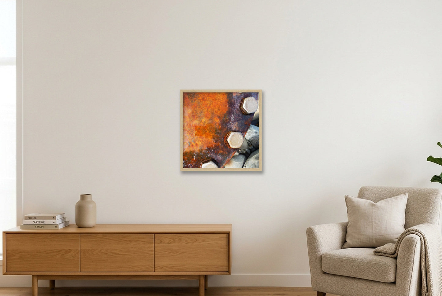 Westward Nuts — 40×40cm, 16×16" Oak Frame