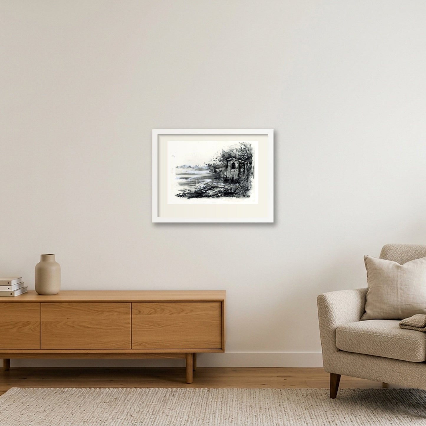 Dalai Lama Field — 40×30cm, 16×12" White Frame