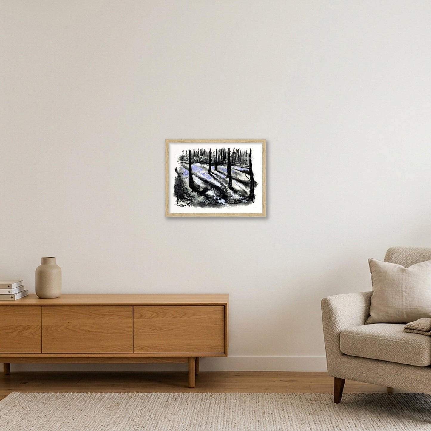 Bluebell Wood Somerset — 40×30cm, 16×12" Oak Frame
