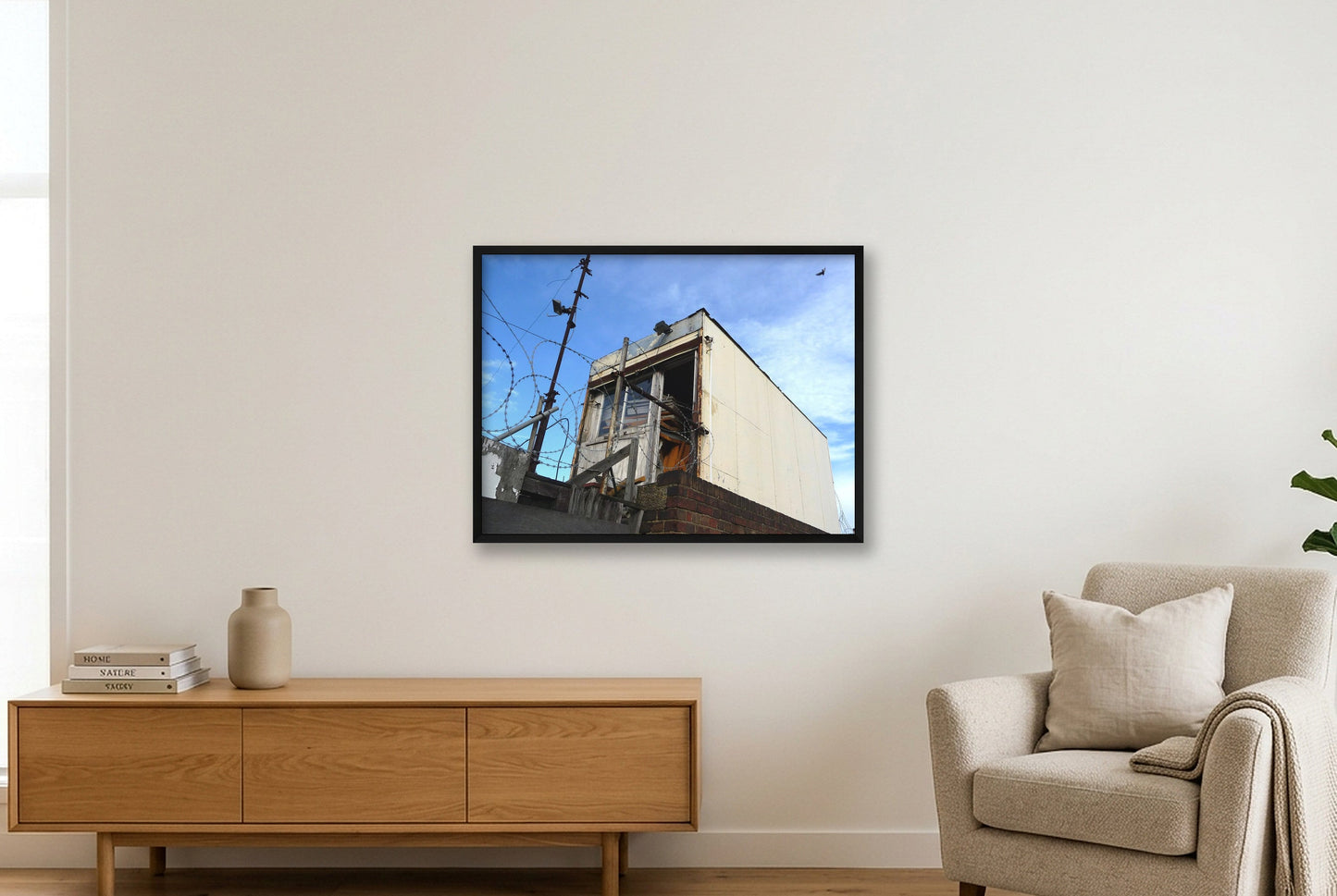 The officeshed — 80×60cm, 31×24" Black Frame