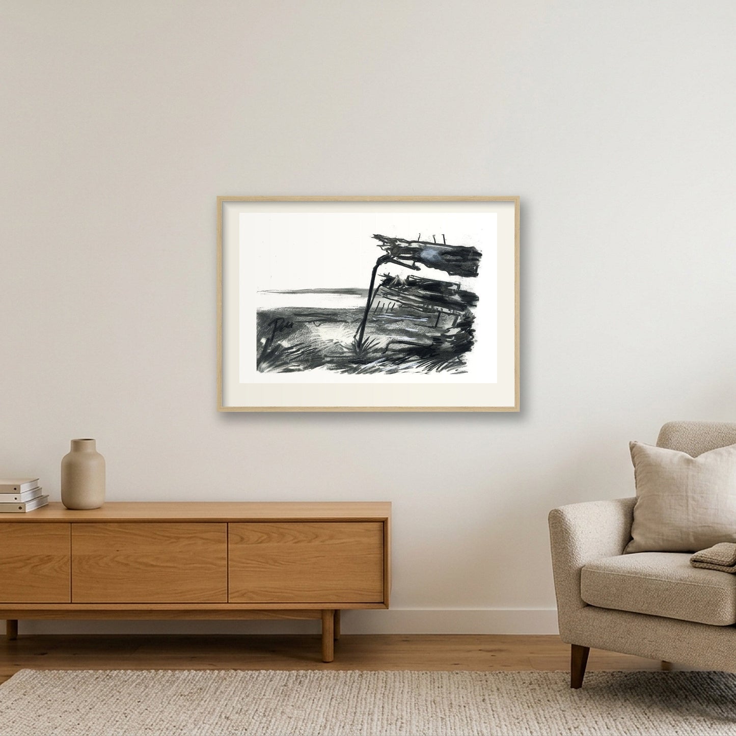 Purton Hulk Sunset — 84×59cm, 33×23" Oak Frame