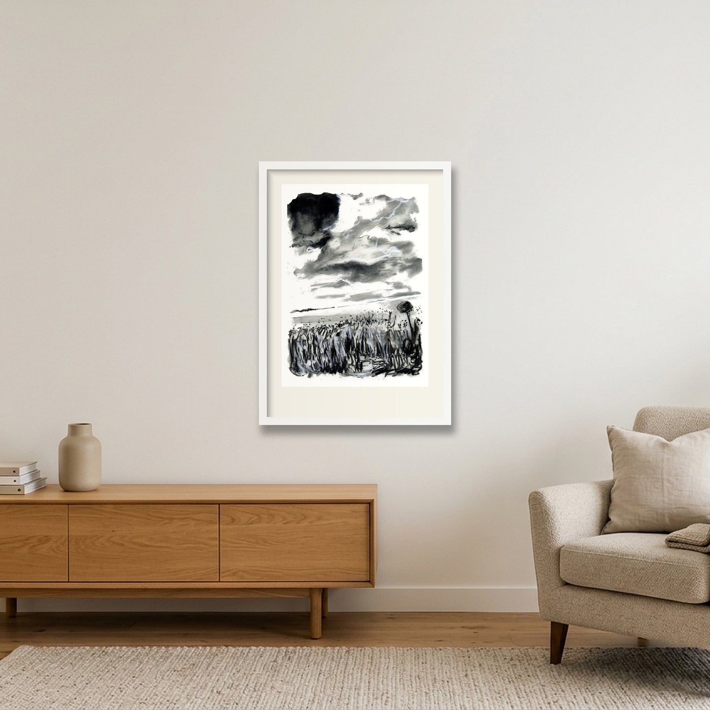 French Cornfield — 42×59cm, 17×23" White Frame