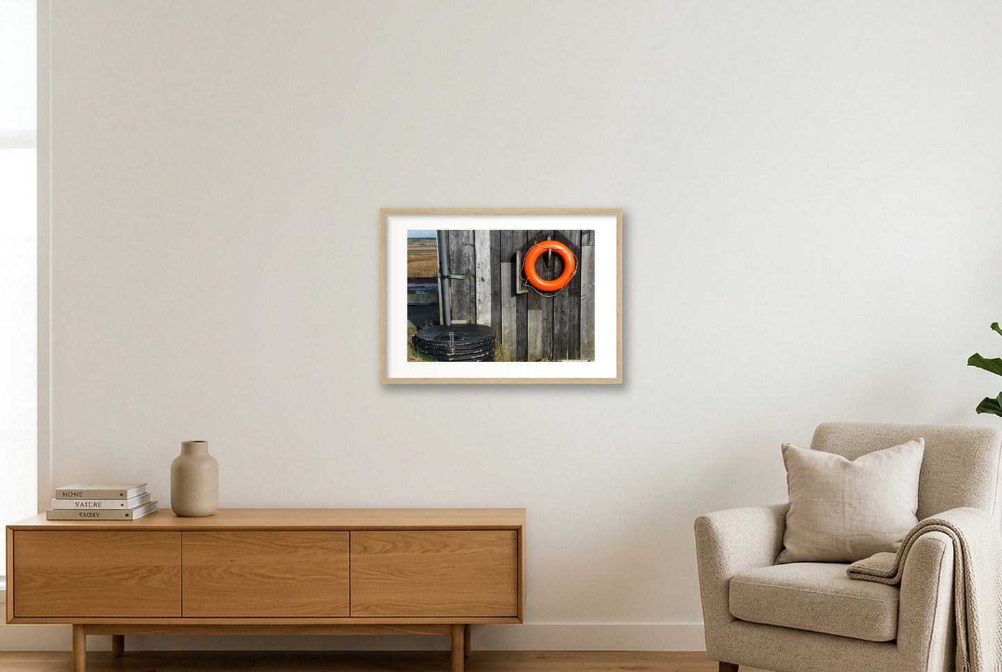 Isleofwight Red — 59×42cm, 23×17" Oak Frame