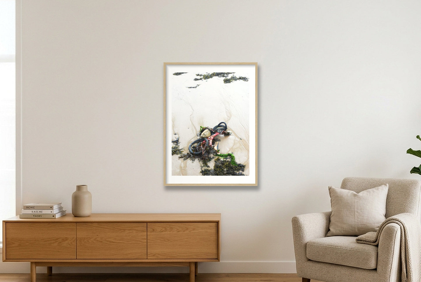 Beach Bike — 60×80cm, 24×31" Oak Frame