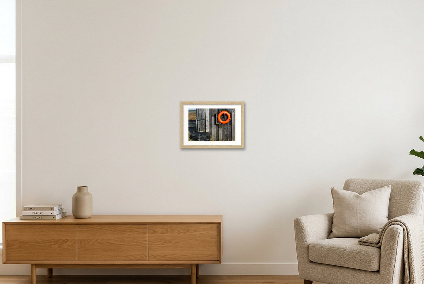 Isleofwight Red — A4 (30×21cm, 12×8") Oak Frame