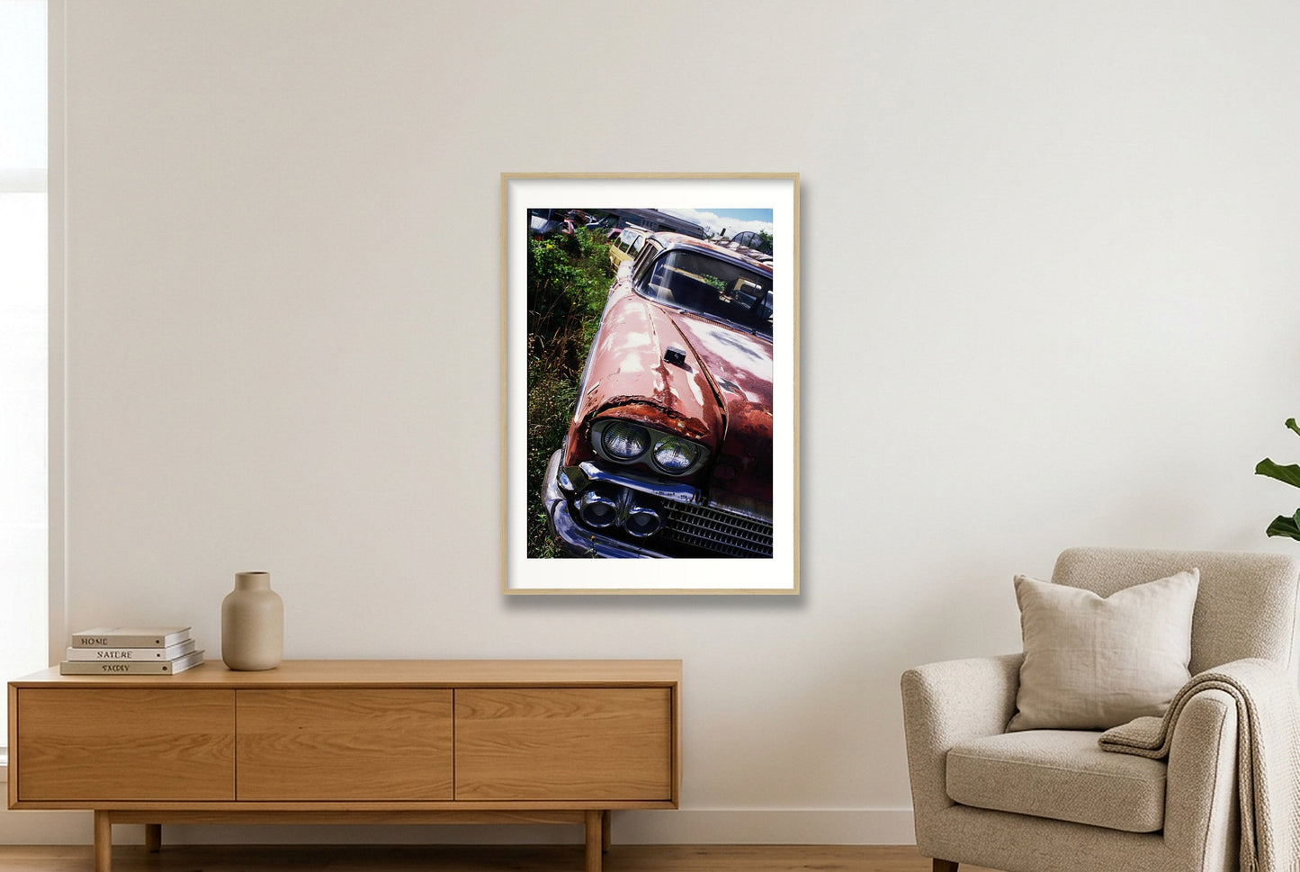 Cadillac Canada — 70×100cm, 28×39" Oak Frame