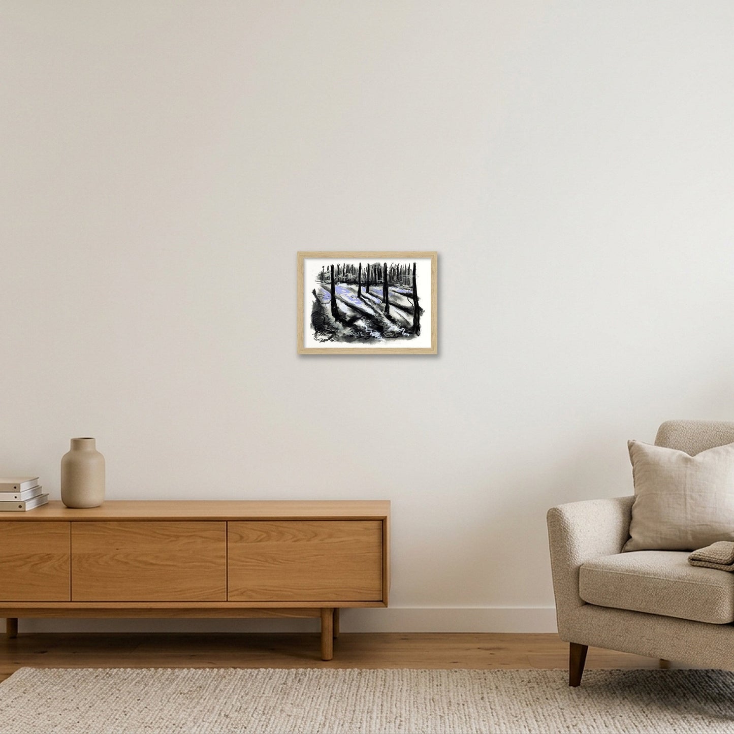 Bluebell Wood Somerset — A4 (30×21cm, 12×8") Oak Frame