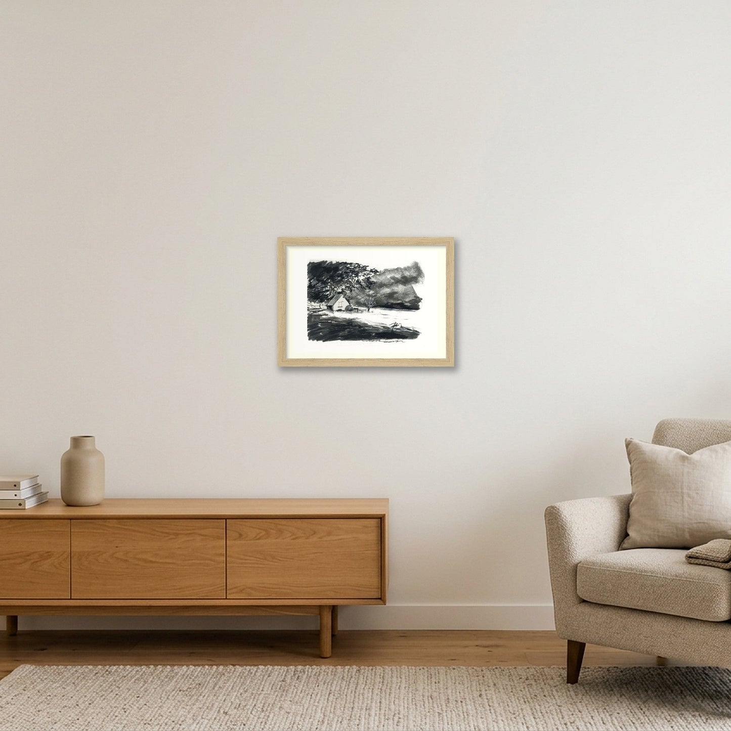 Chalford Valley Shed Valley View — A4 (30×21cm, 12×8") Oak Frame