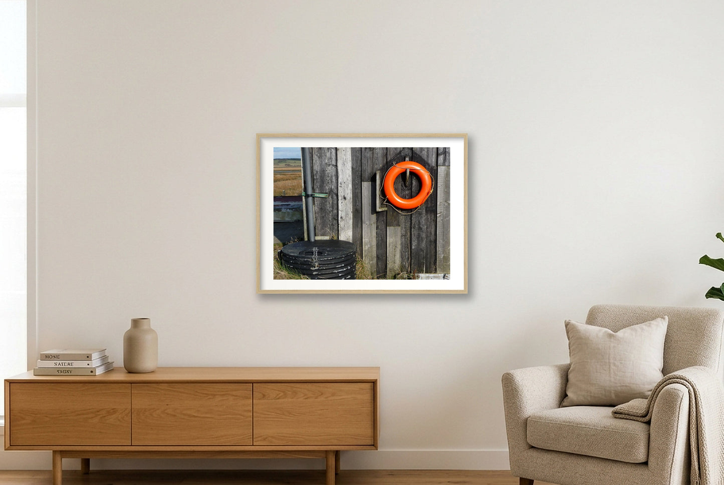 Isleofwight Red — 80×60cm, 31×24" Oak Frame