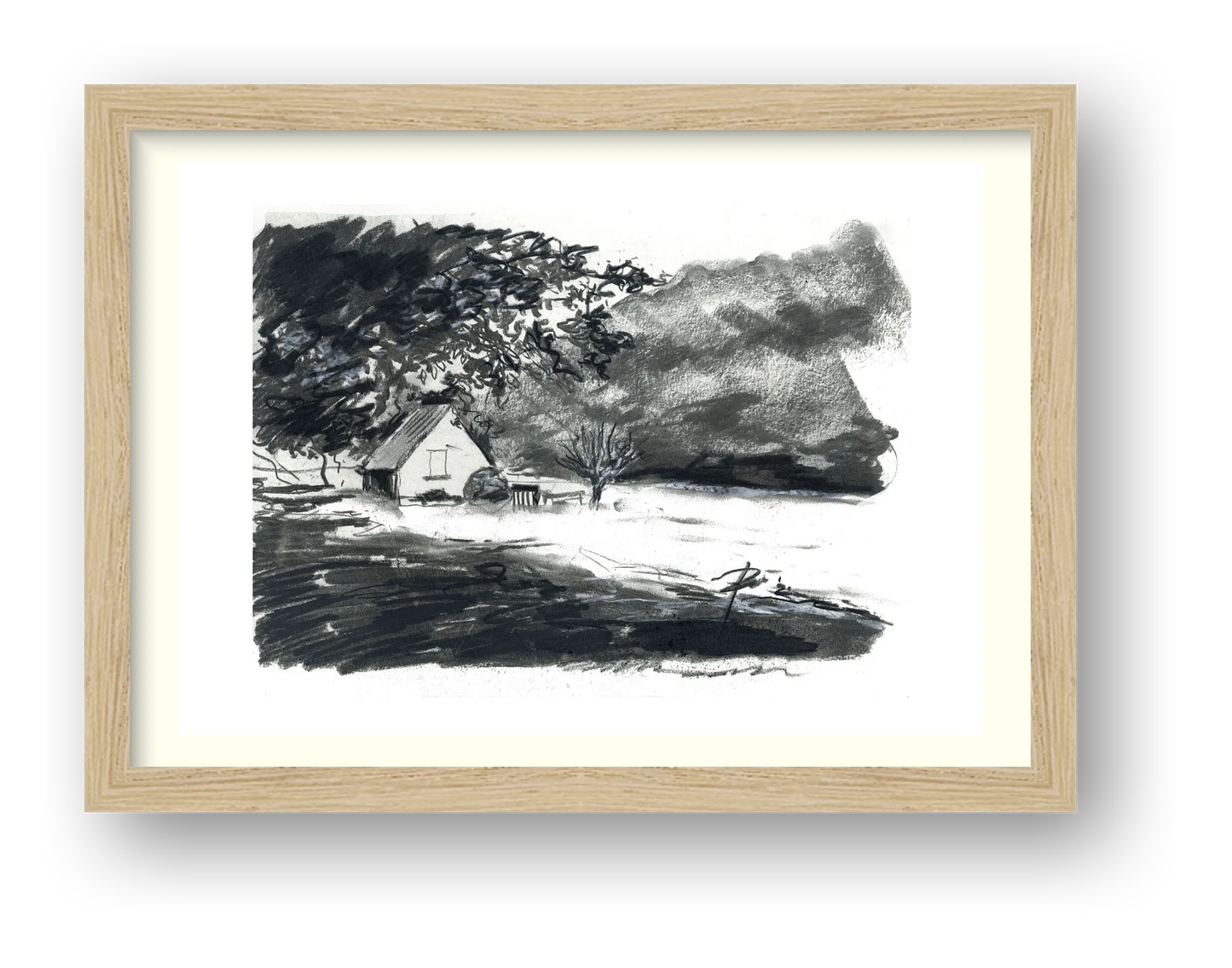 Chalford Valley Shed Valley View — framed