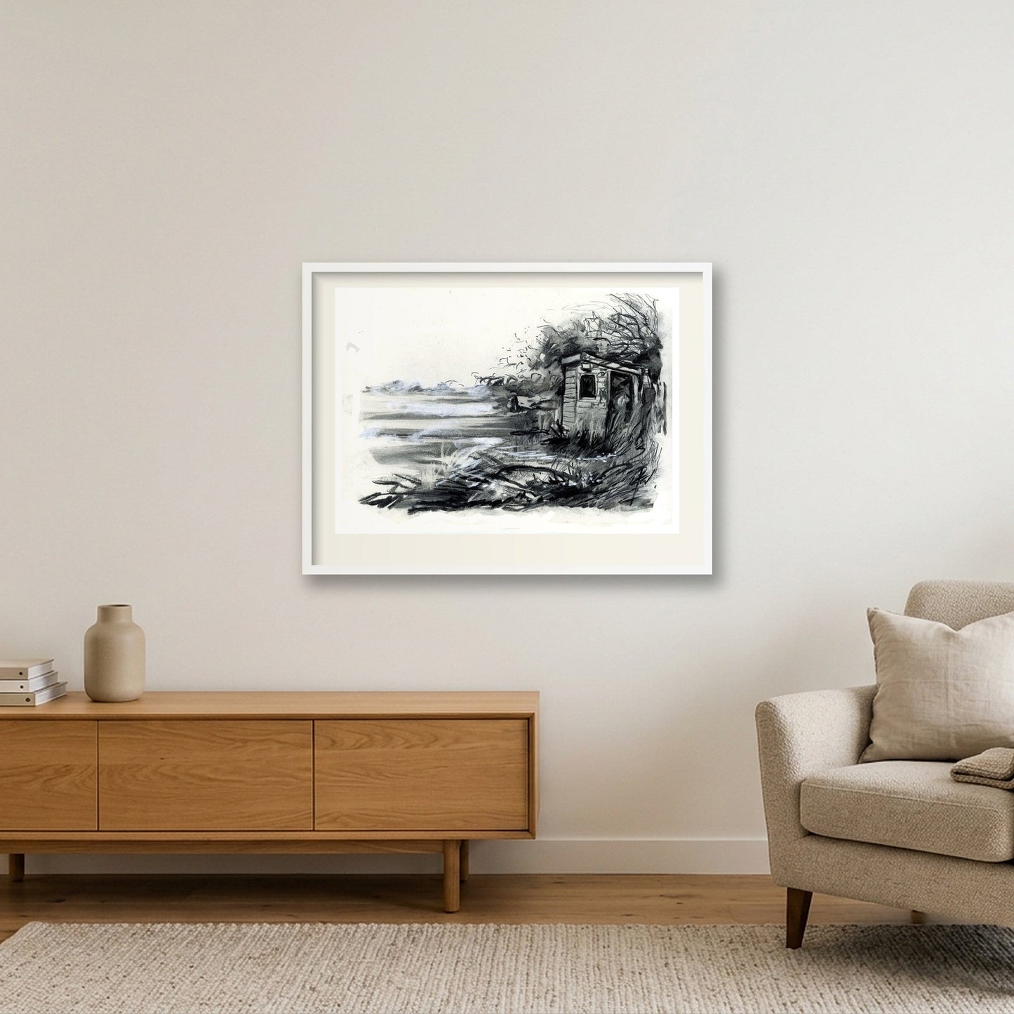 Dalai Lama Field — 80×60cm, 31×24" White Frame