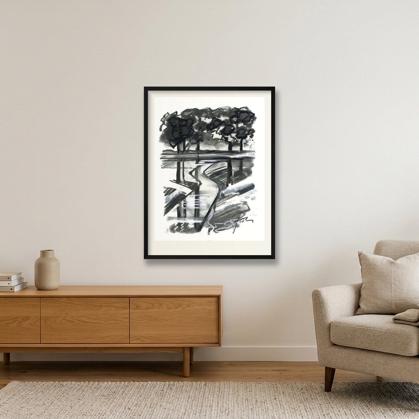 River Coln — 60×80cm, 24×31" Black Frame