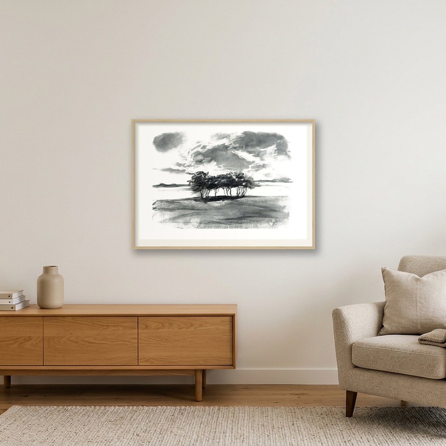 Severn Trees — 100×70cm, 39×28" Oak Frame