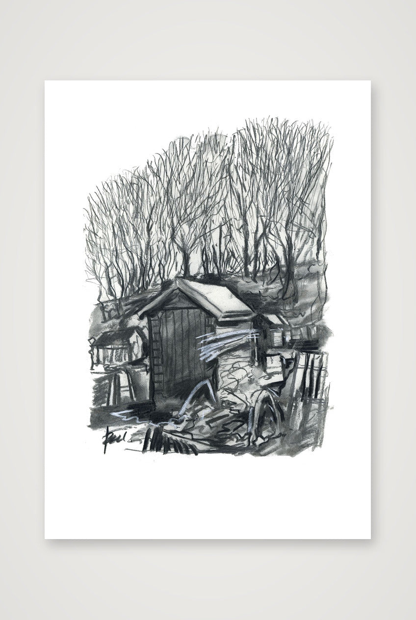Redding Shed Winter — 42×59cm, 17×23" Print only