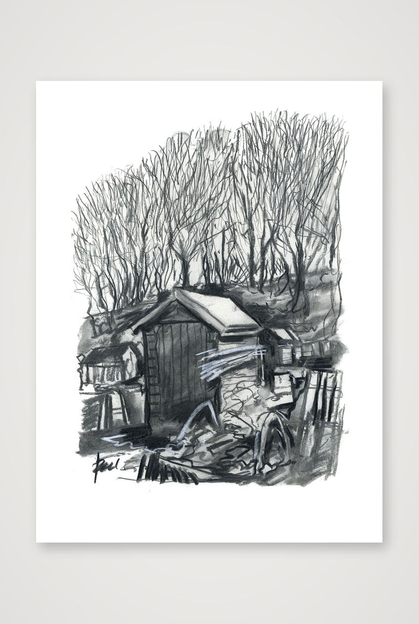 Redding Shed Winter — 60×80cm, 24×31" Print only