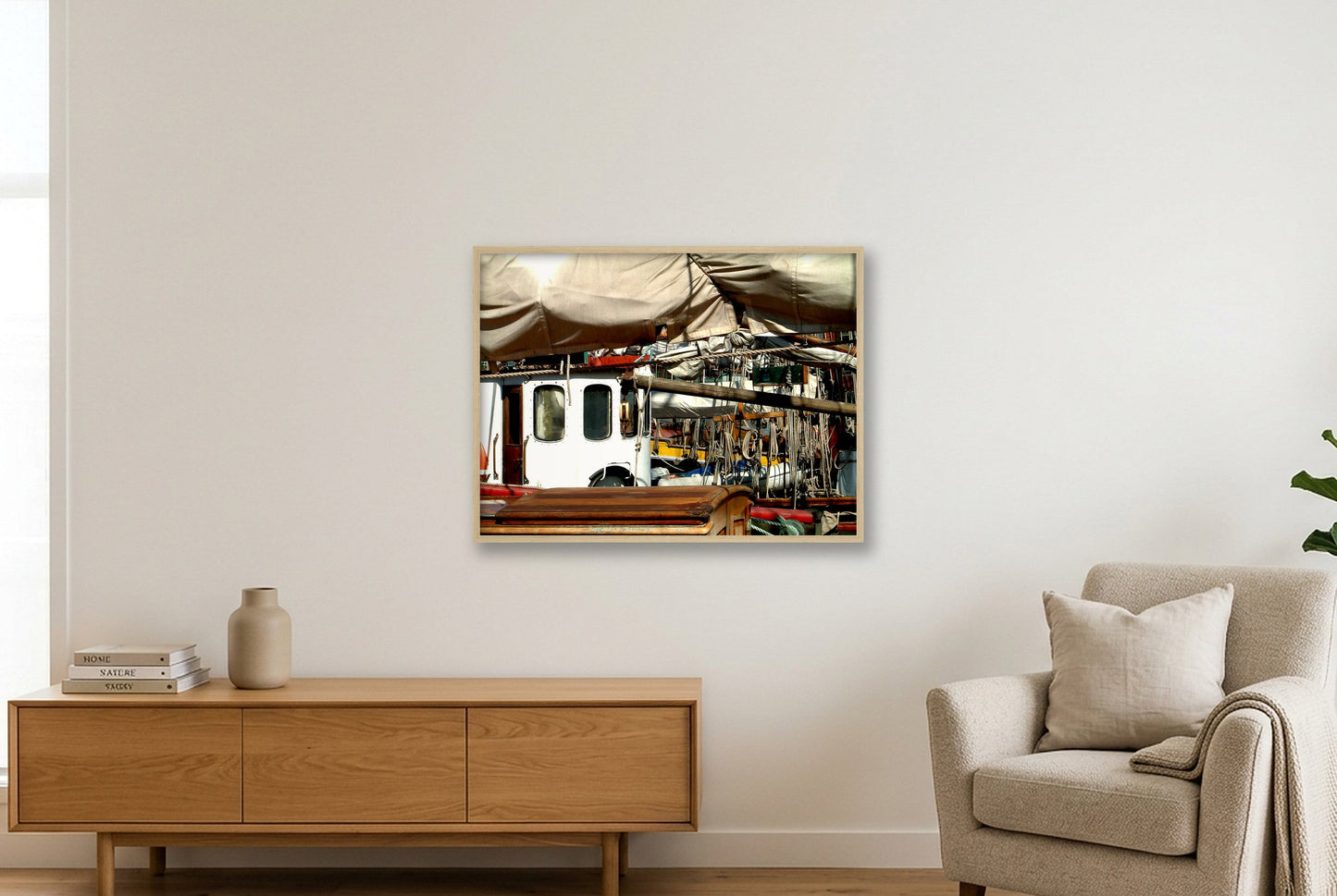 Dock Ropes — 80×60cm, 31×24" Oak Frame