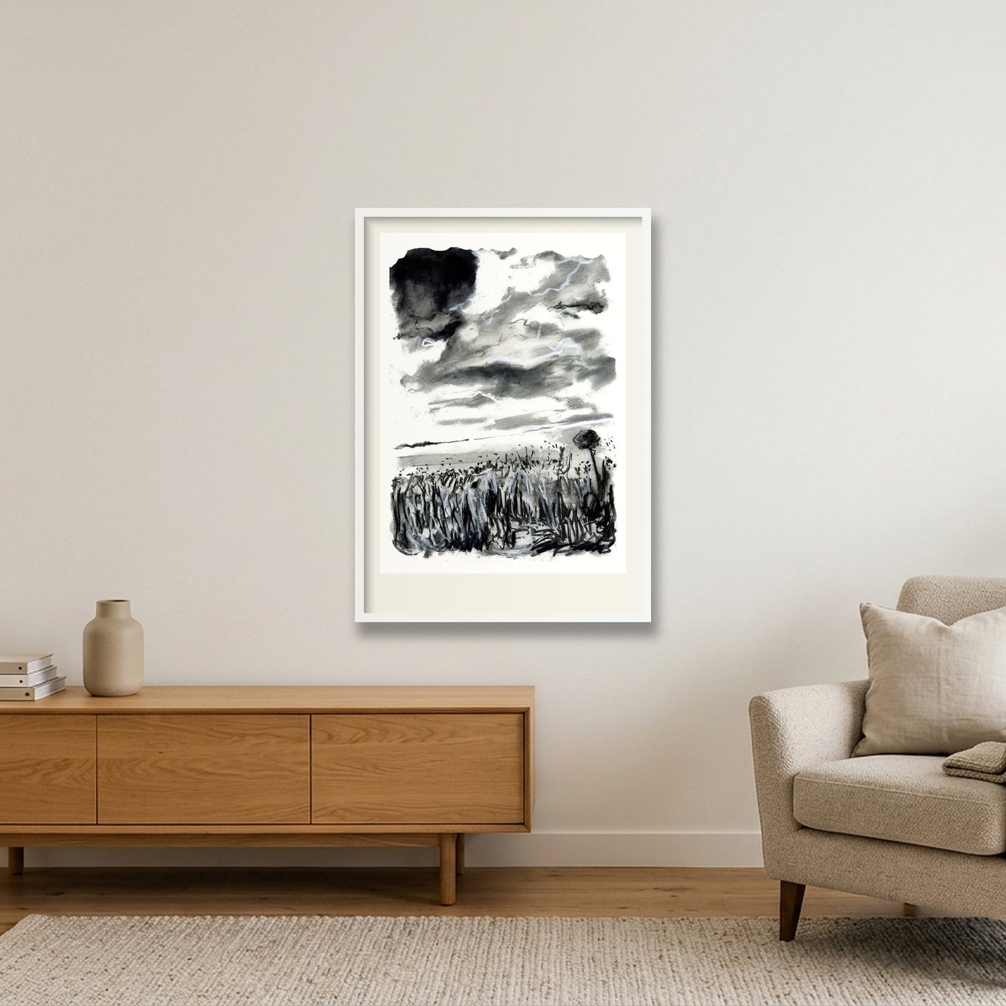 French Cornfield — 59×84cm, 23×33" White Frame