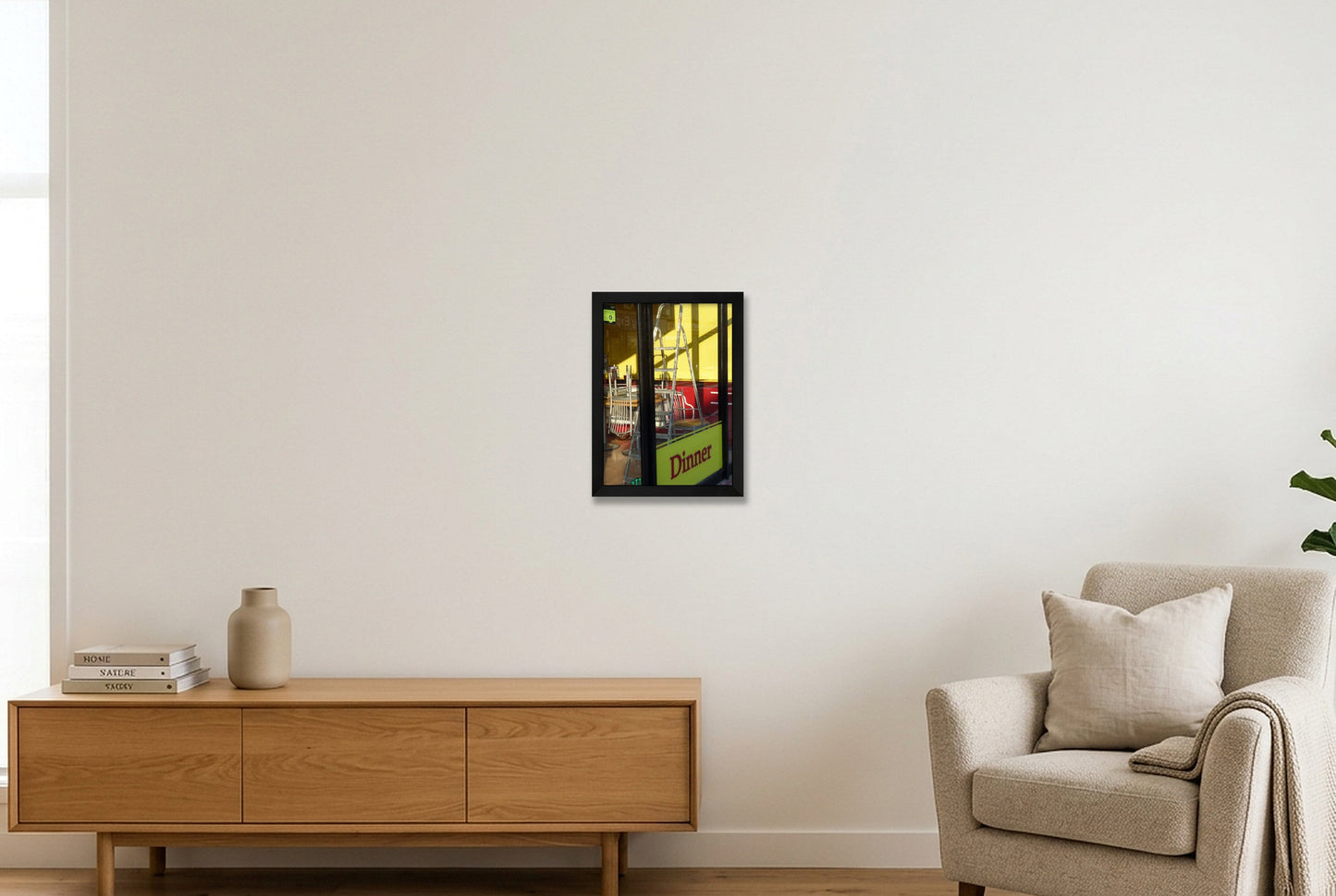 Yellow Dinner — A4 (21×30cm, 8×12") Black Frame