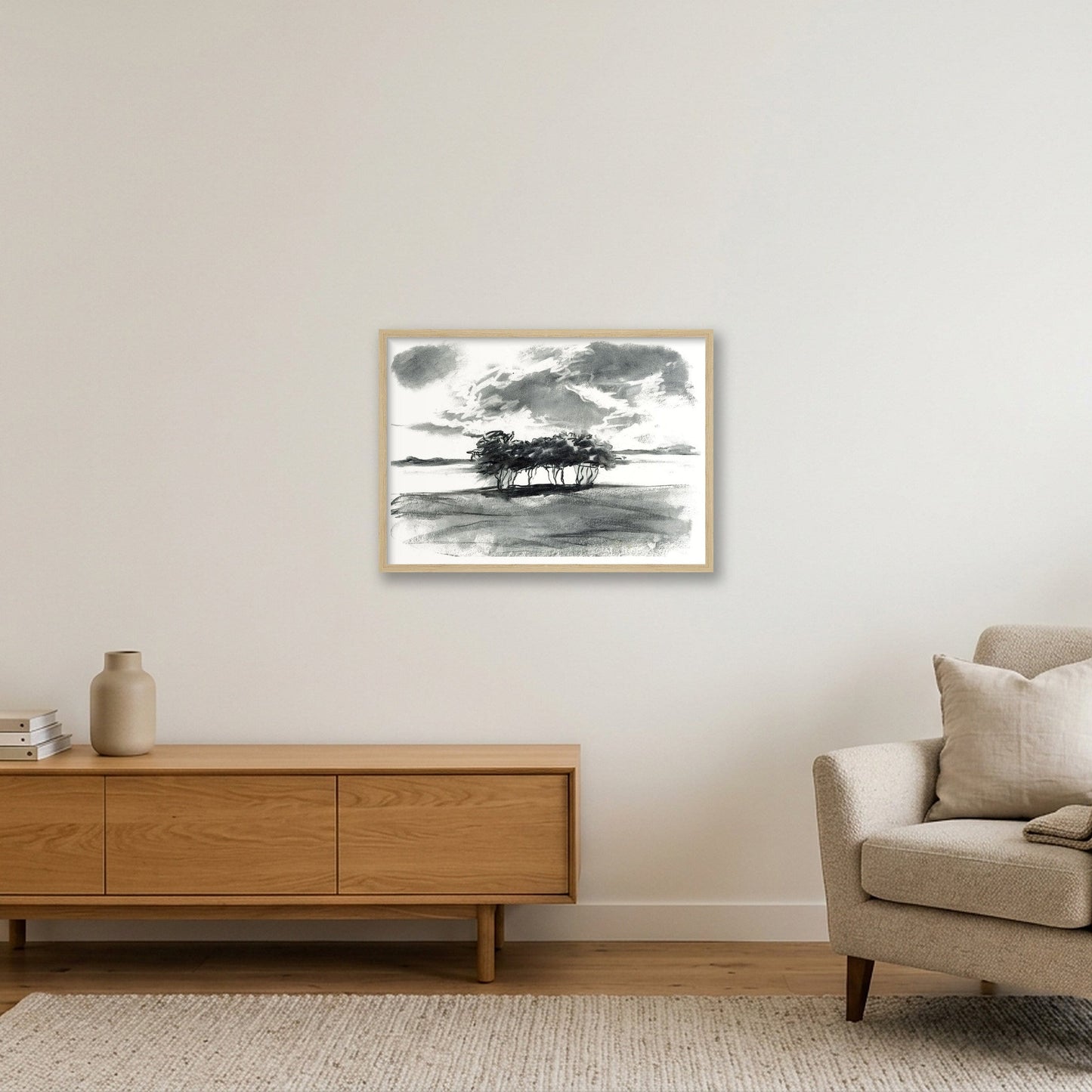 Severn Trees — 59×42cm, 23×17" Oak Frame