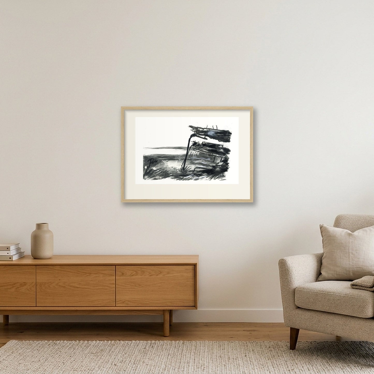 Purton Hulk Sunset — 59×42cm, 23×17" Oak Frame