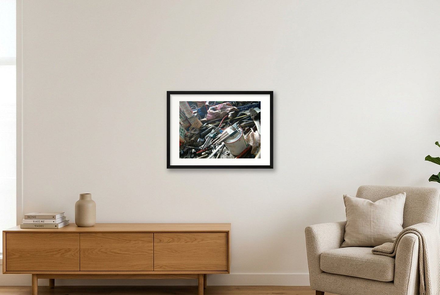 Lathe stuff — 59×42cm, 23×17" Black Frame