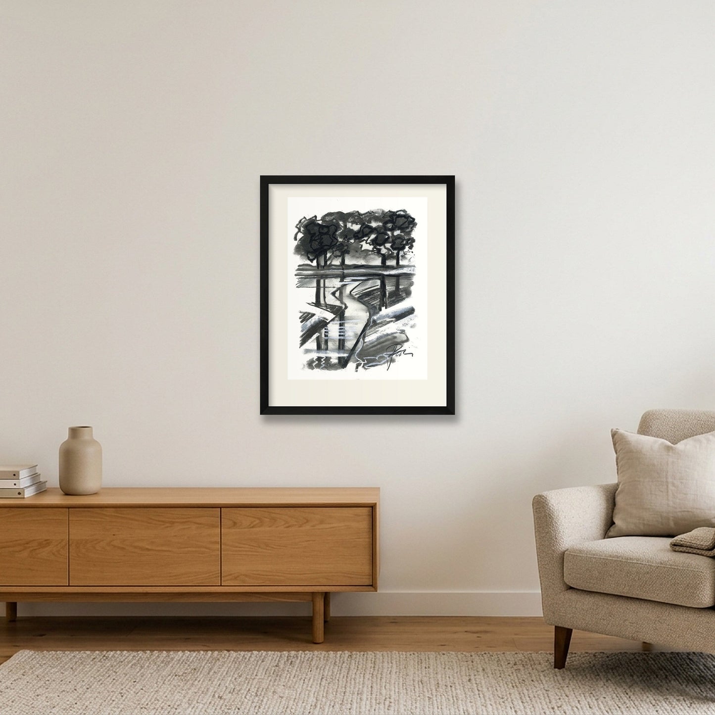 River Coln — 40×50cm, 16×20" Black Frame