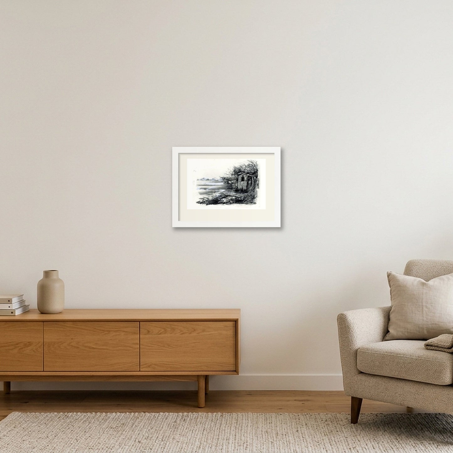 Dalai Lama Field — A4 (30×21cm, 12×8") White Frame