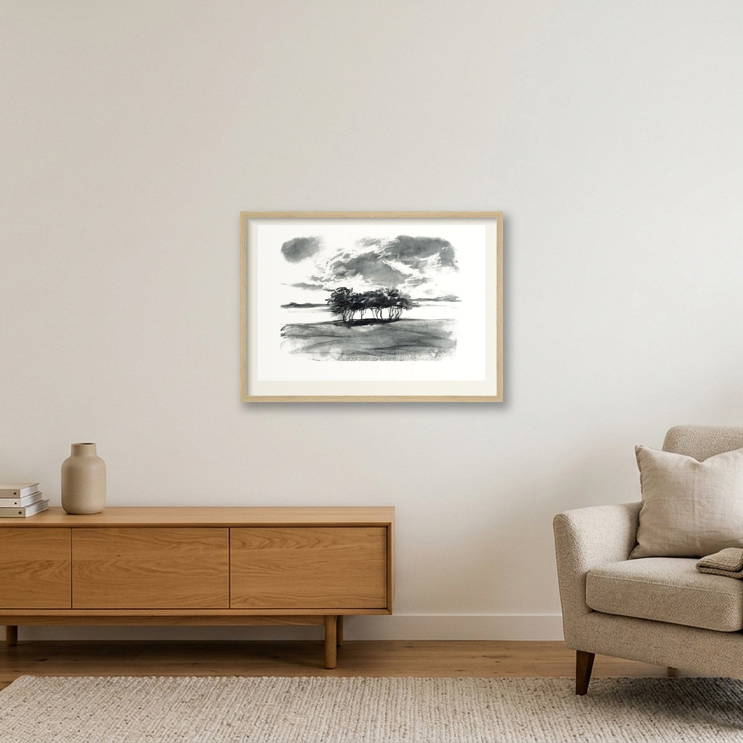 Severn Trees — 59×42cm, 23×17" Oak Frame