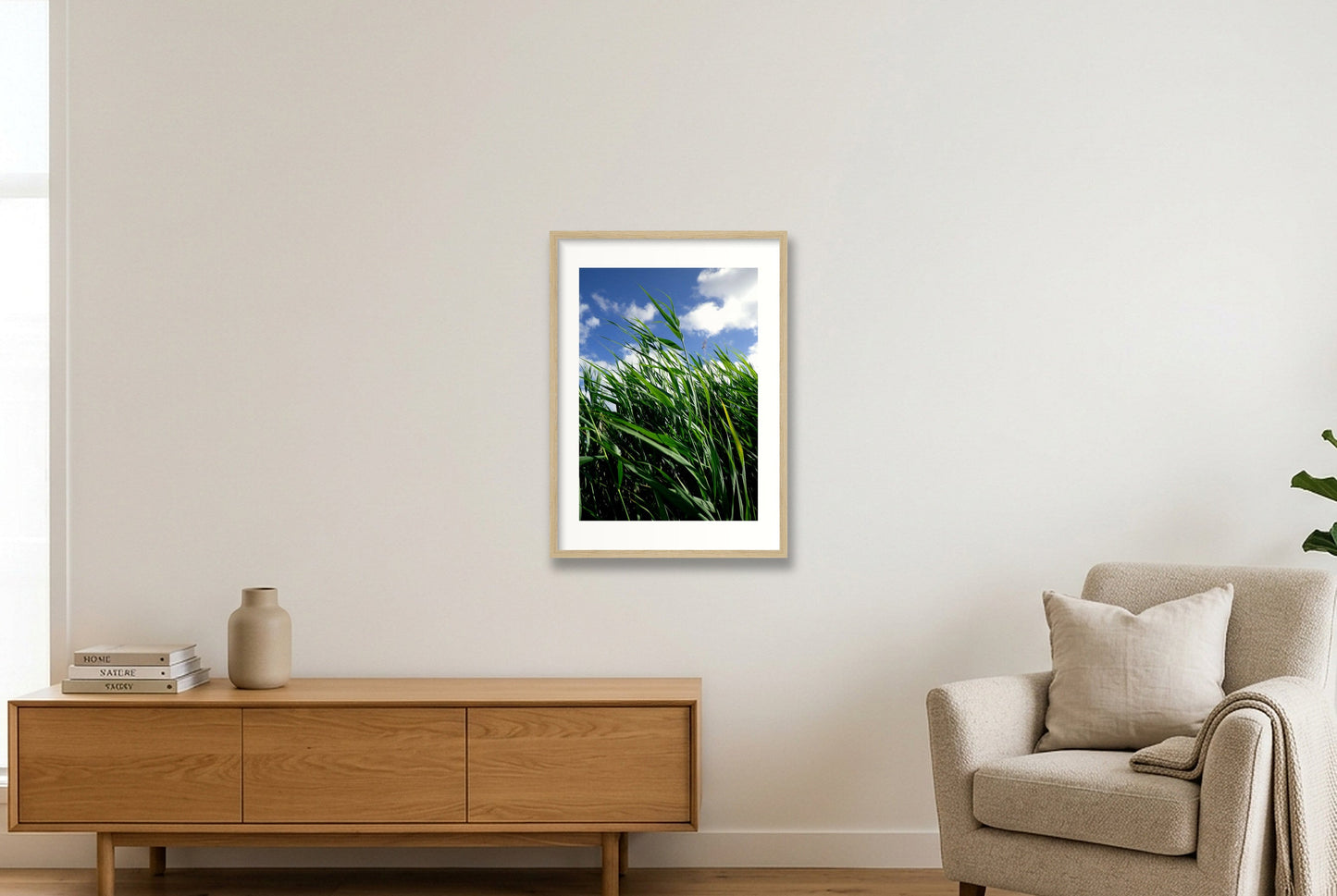 French field — 42×59cm, 17×23" Oak Frame