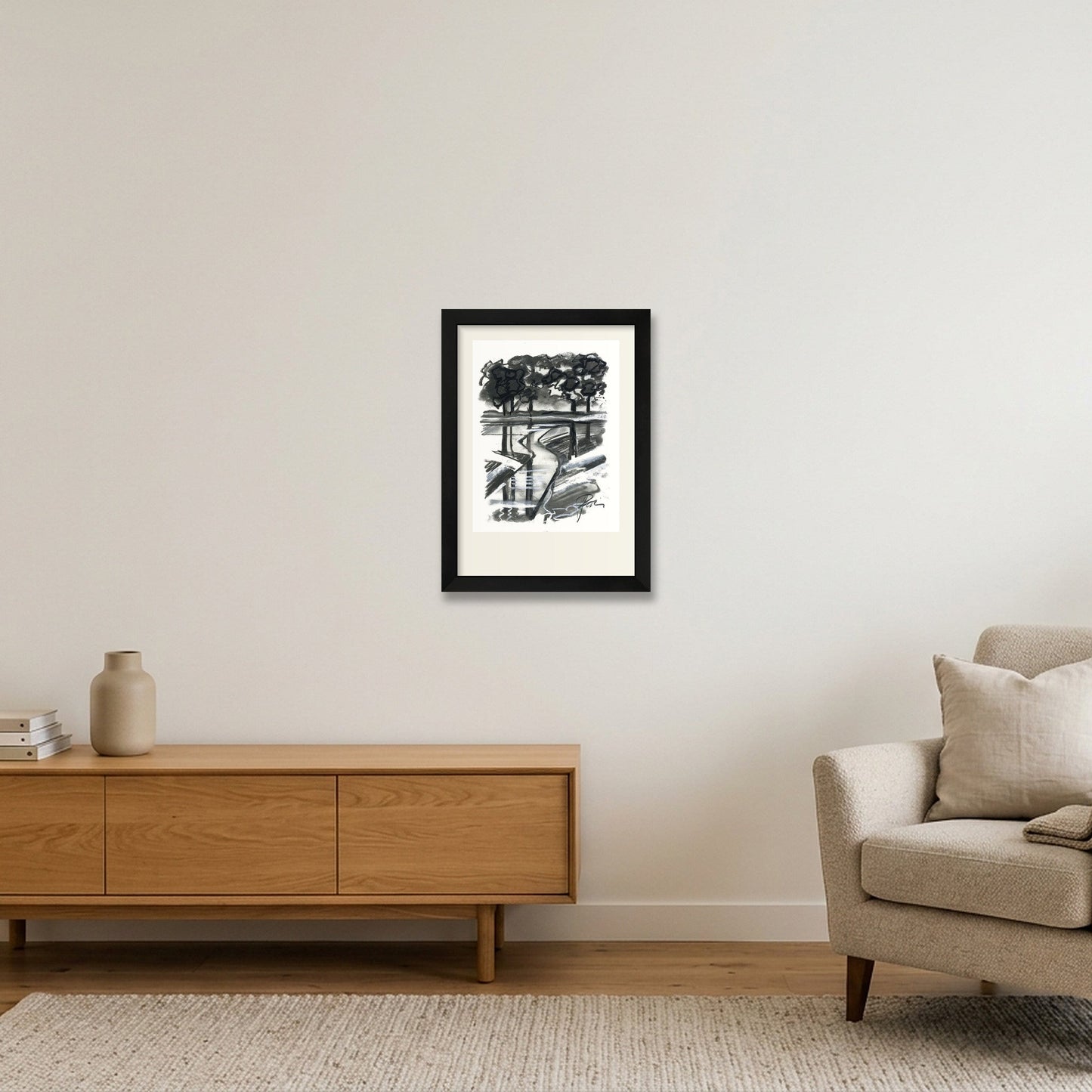 River Coln — A4 (21×30cm, 8×12") Black Frame