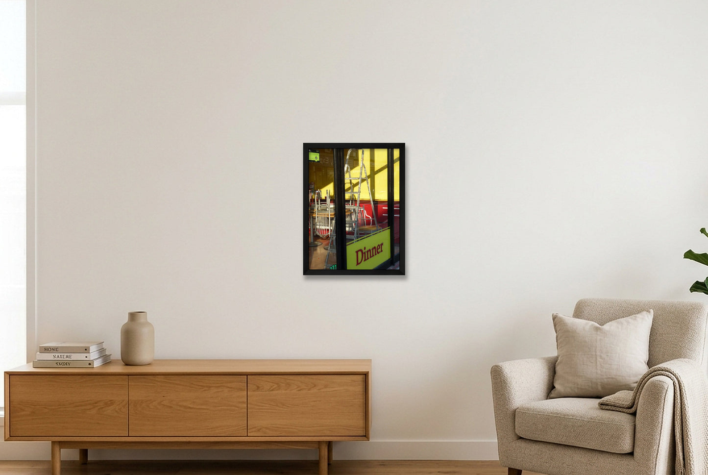Yellow Dinner — 30×40cm, 12×16" Black Frame