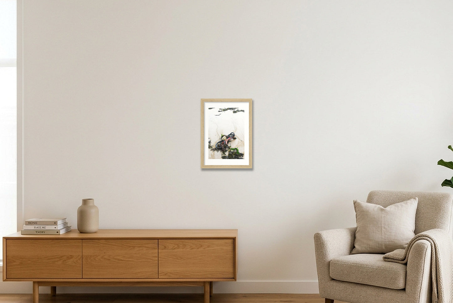 Beach Bike — A4 (21×30cm, 8×12") Oak Frame