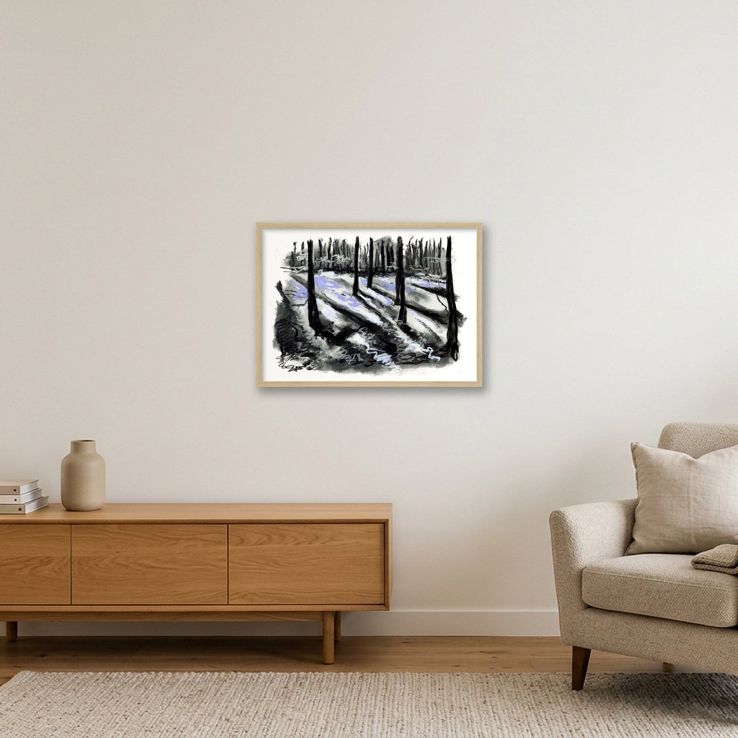 Bluebell Wood Somerset — 59×42cm, 23×17" Oak Frame