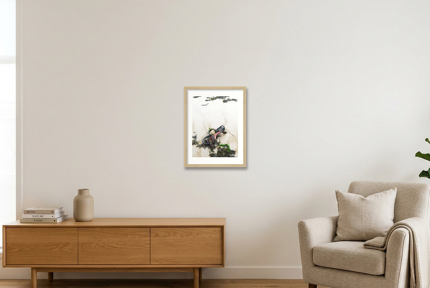 Beach Bike — 30×40cm, 12×16" Oak Frame