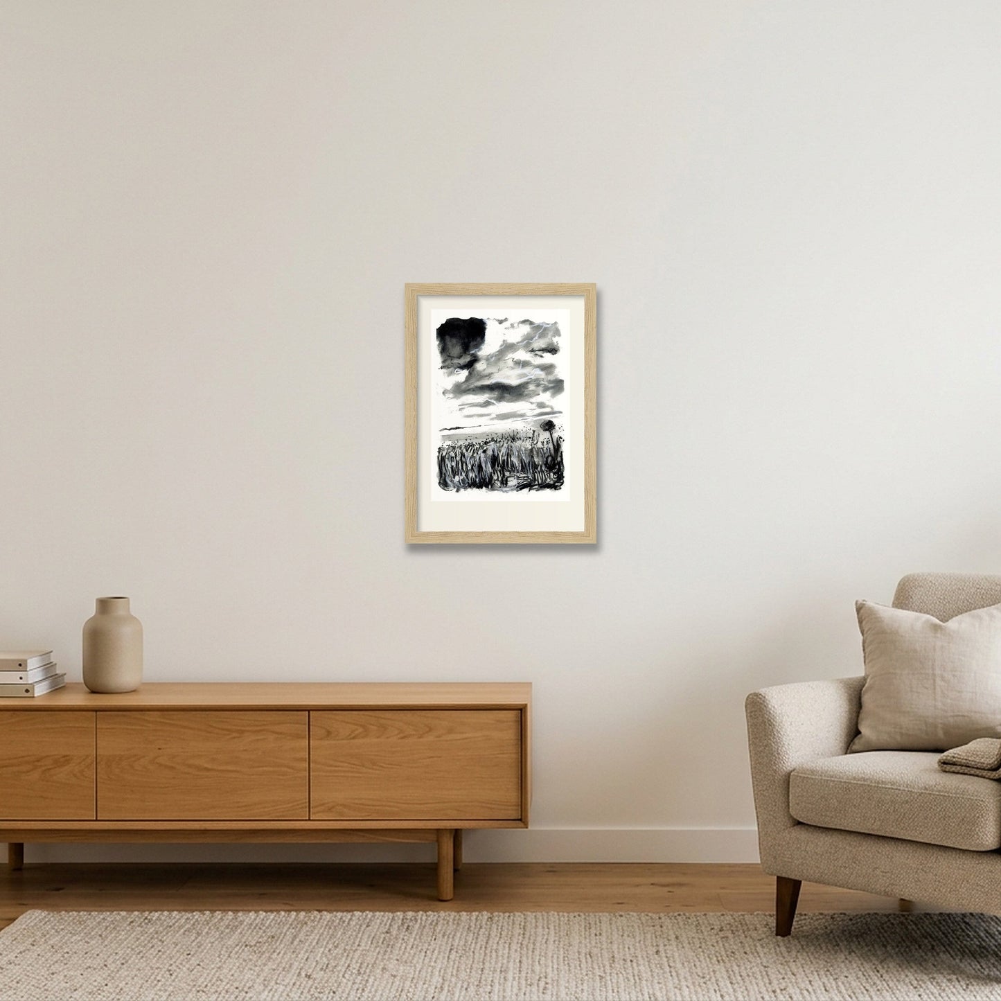 French Cornfield — A4 (21×30cm, 8×12") Oak Frame