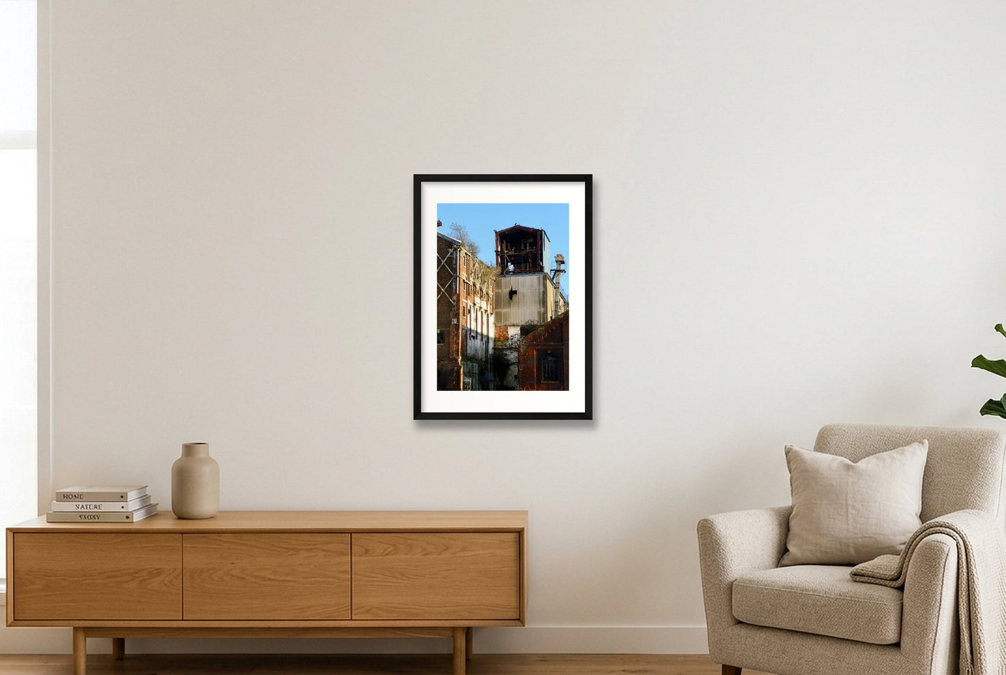 Gloucester Warehouse Wreck — 42×59cm, 17×23" Black Frame