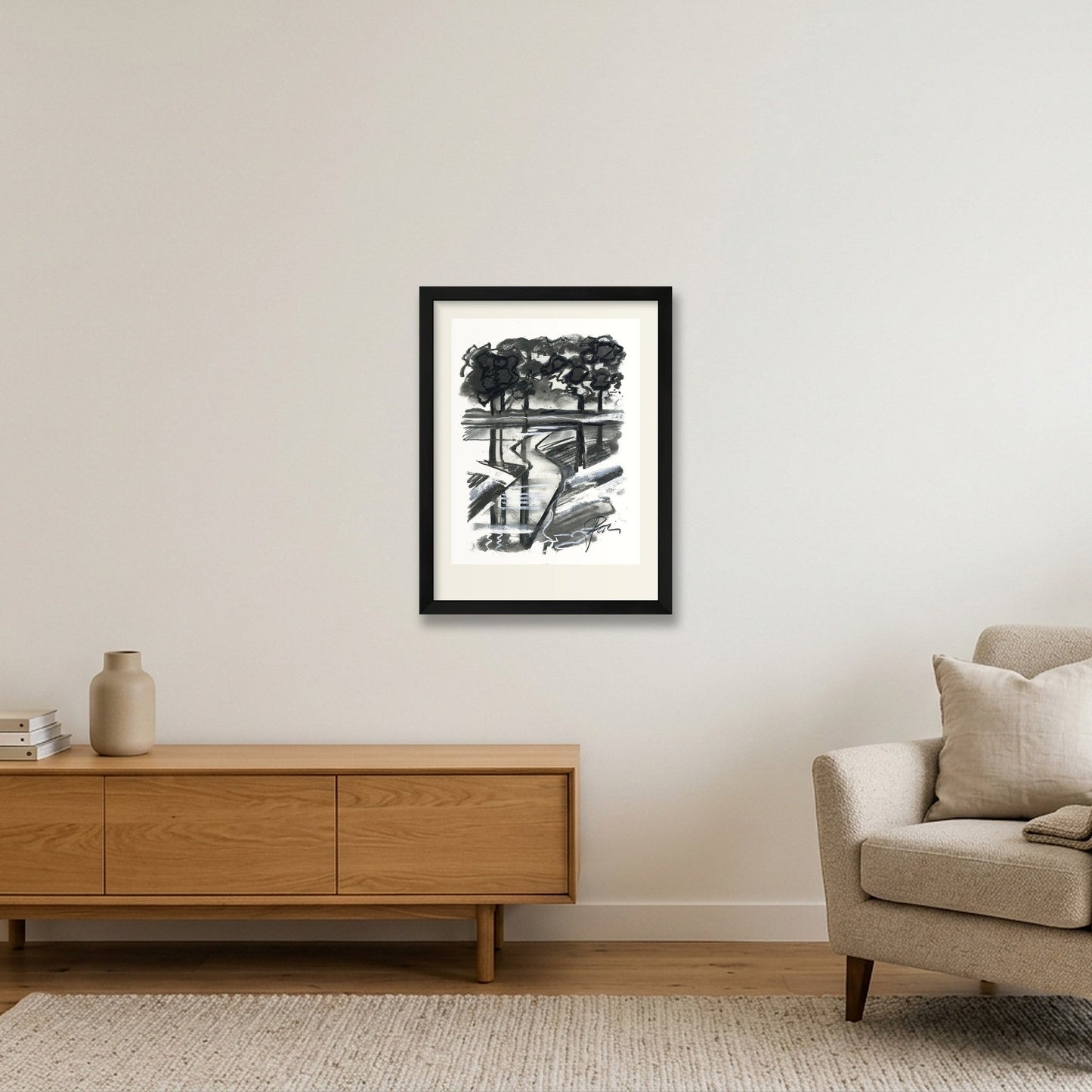 River Coln — 30×40cm, 12×16" Black Frame