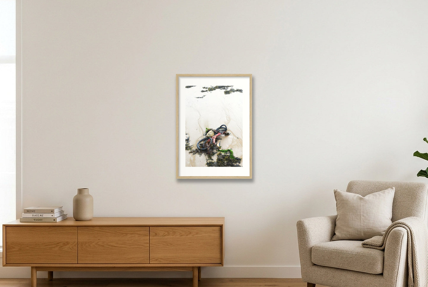 Beach Bike — 42×59cm, 17×23" Oak Frame
