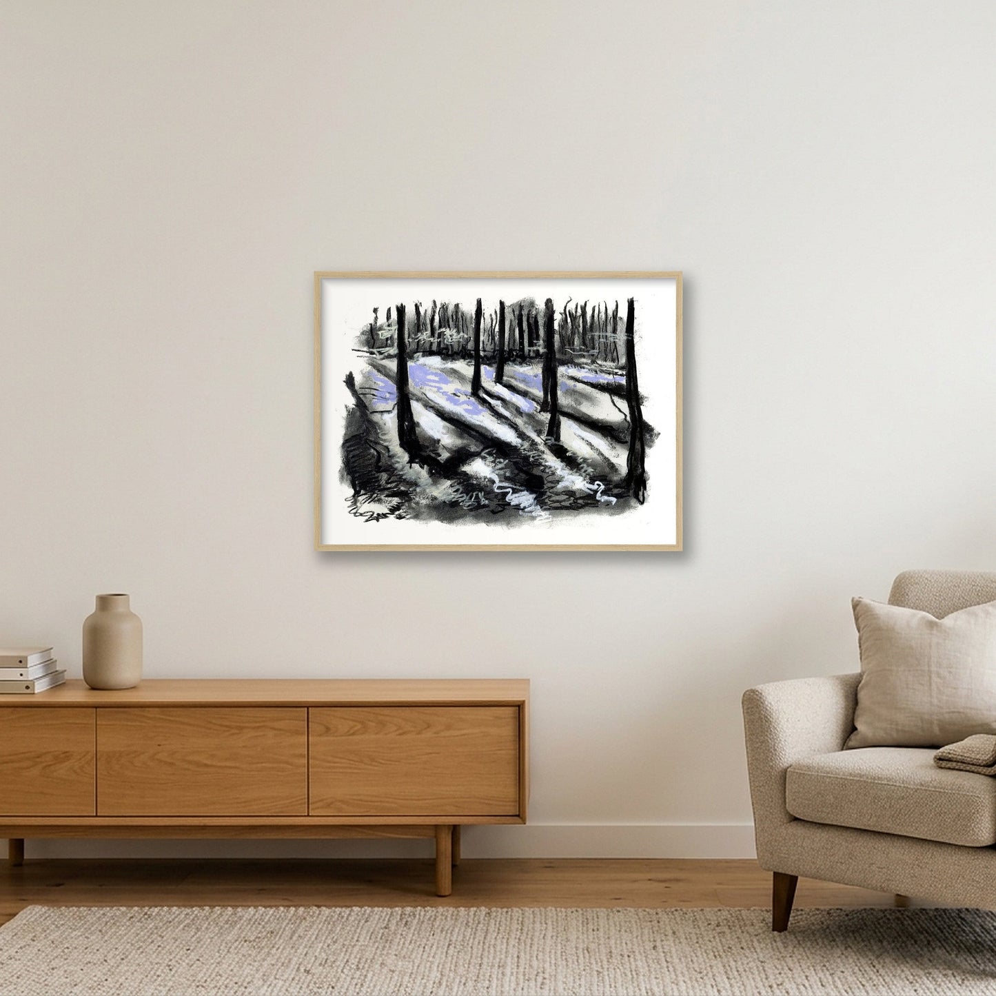 Bluebell Wood Somerset — 80×60cm, 31×24" Oak Frame