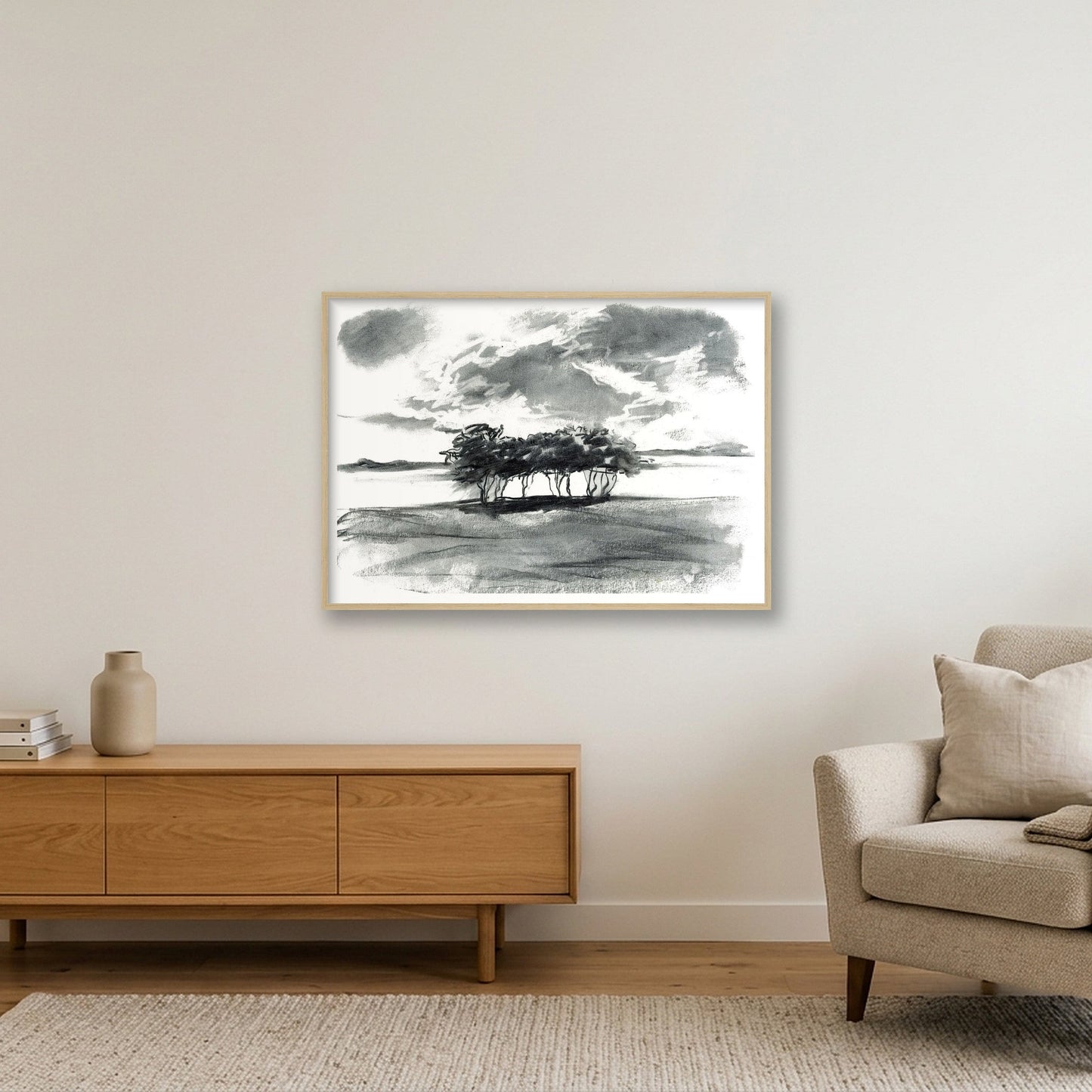Severn Trees — 100×70cm, 39×28" Oak Frame